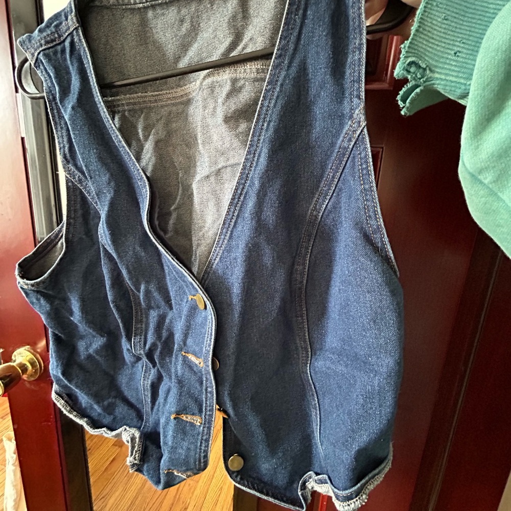 Blue Relaxed Fit Denim Top
